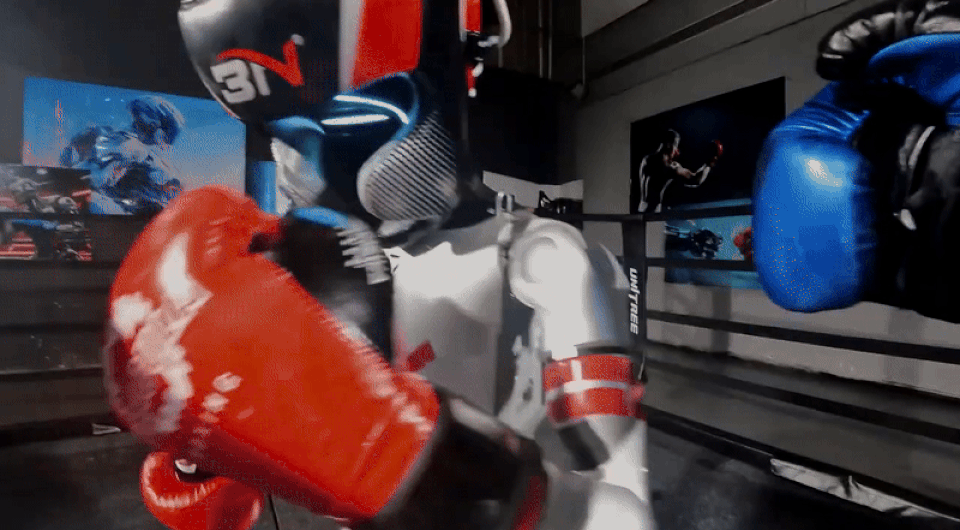 Человекоподобный робот Unitree G1 стал спарринг-партнером. Он умеет  наносить удары руками и ногами