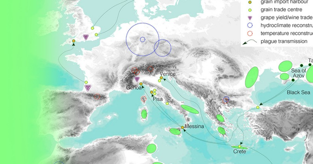 Извержения вулканов связали с началом Черной смерти