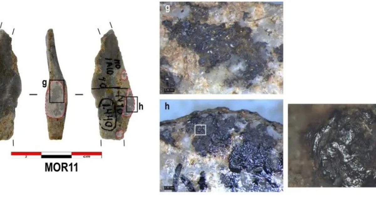 На шательперонском наконечнике выявили остатки клея
