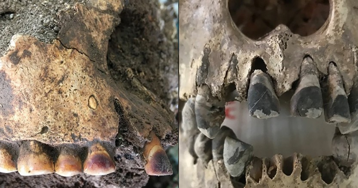 Древние азиаты зачернили зубы примерно 2000 лет назад