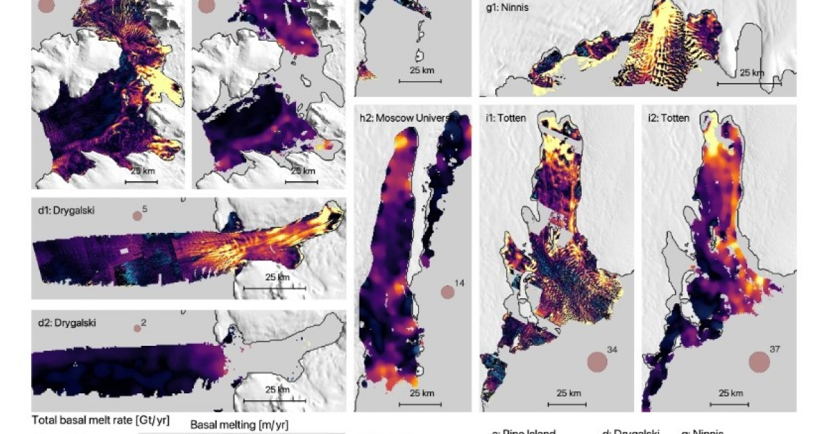 Скорость таяния базальных каналов Антарктиды недооценили почти вдвое