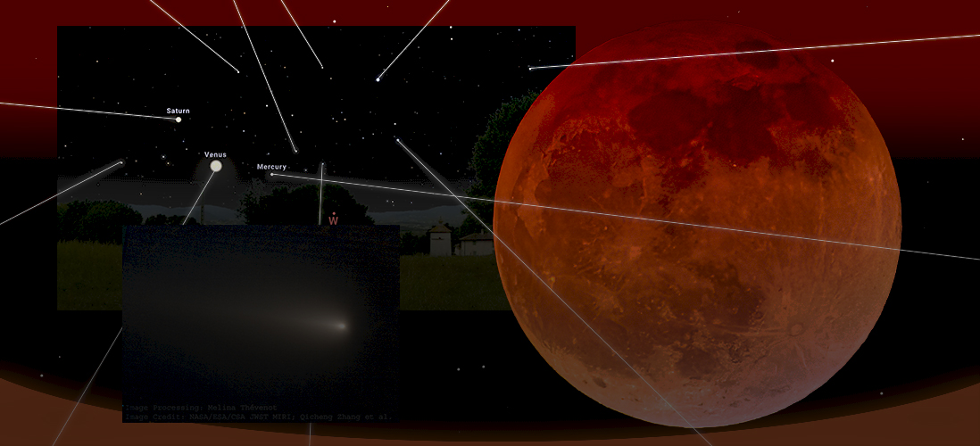 Лунное затмение, комета MAPS и ретроградный Меркурий