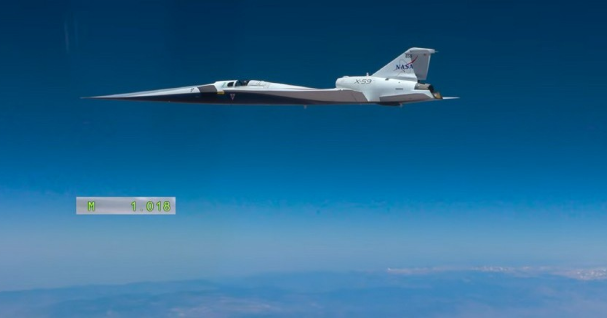 Тихий сверхзвуковой самолет X-59 впервые преодолел звуковой барьер